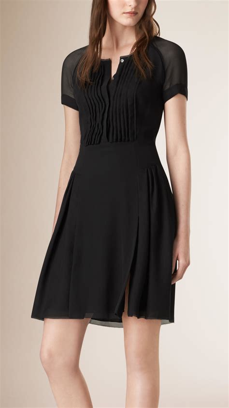 burberry black silk dress|authentic burberry dress.